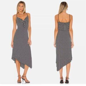 Bailey 44 Dress Womens Size XSP Black White Paola Asymmetrical‎ Stripe Twist NWT